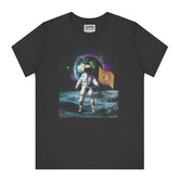 Astronaut Holding Crypto Flag Graphic Printed T-shirt product type